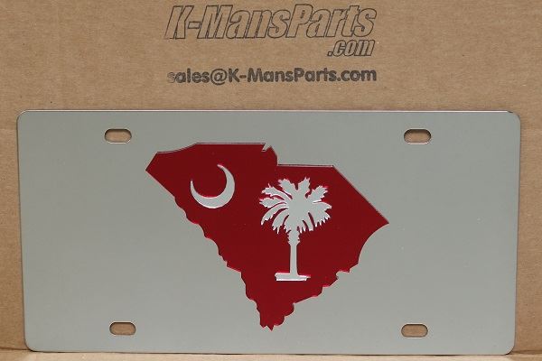 South Carolina state maroon vanity license plate car tag